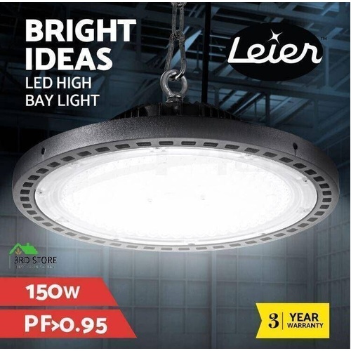 Leier LED High Bay Lights Light 150W Industrial Workshop Warehouse Gym BK