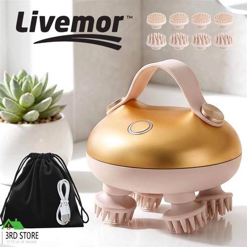Livemor Scalp Massager Kneading Head Massager Scalp Stress Relax Portable Hair