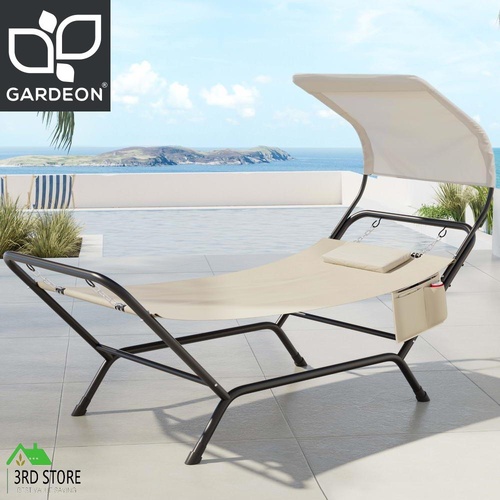 Gardeon Hammock Bed w/ Stand Sun Lounge Chair Beige