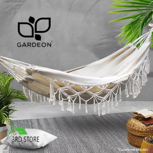 Gardeon Camping Hammock Bed Indoor Rope Tassel Outdoor Hammocks Chair 2 Person