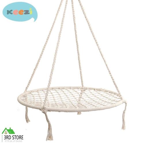 Keezi Kids Nest Spider Web Swing Hammock Chair Seat Outdoor Rope Tree 100cm