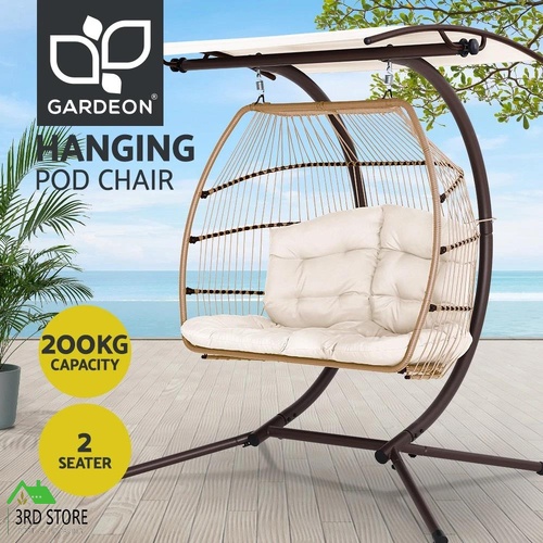 Gardeon Outdoor Furniture Lounge Hanging Swing Chair Egg Hammock Stand CR