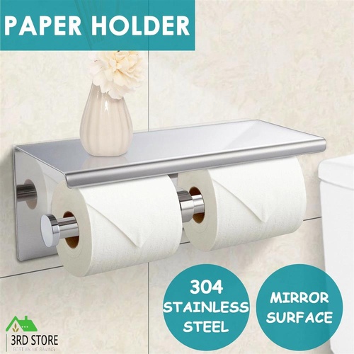 Paper Holder Roll 304 Stainless Steel Towel Tissue Bath Toilet Storage Kitchen