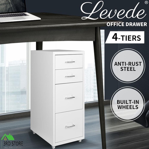 Levede Filing Cabinet Files Storage Cabinets Steel Rack Home Office 4 Drawer