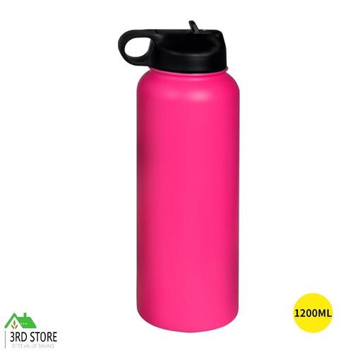 Stainless Steel Water Bottle Vacuum Insulated Thermos Double Wall with Straw