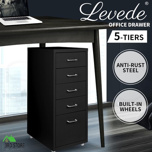 Filing Cabinet Files Storage Cabinets Steel Rack Home Office Organise 5 Drawer