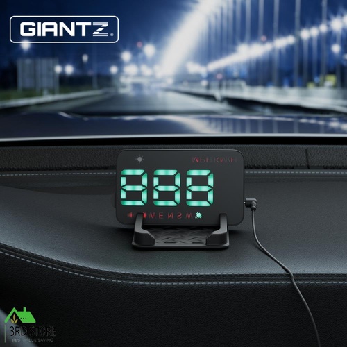 Giantz Universal Car Digital GPS Speedometer HUD Display Overspeed Warning Alarm 2 Modes