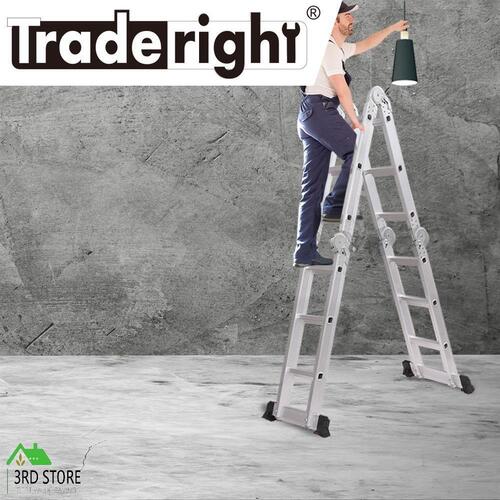 Multi Purpose Ladder 3.6M Aluminium Folding Platform Household Office Extension