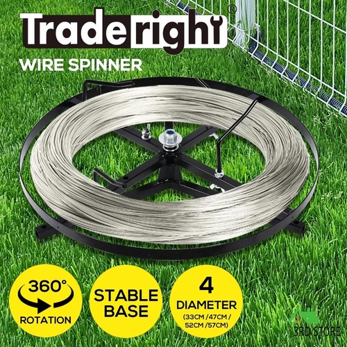 Traderight Wire Spinner Dispenser Wire Fence Fencing Reel Winder 4 Sizes Steel