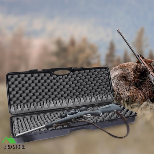 Gun Case Portable Hard Double Shotgun Rifle Hunting Carry Box Waterproof 35 "
