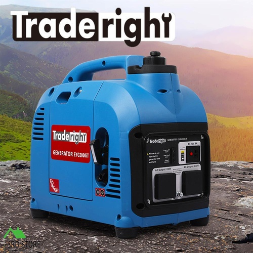 Traderight Inverter Generator Portable 2.2KW Max 2KW Rated Pure Sine RV Camping