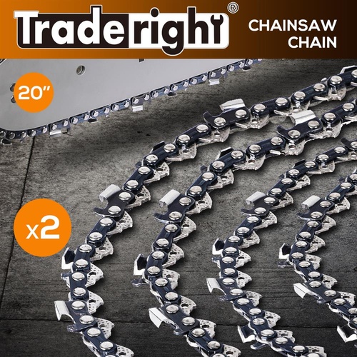 Traderight 20" Chainsaw Chain Blade Saw Replaceent Spare Chains Semi Chisel 2PCS