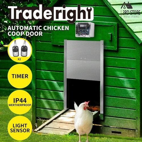 Chicken Coop Door Opener Automatic Cage Closer Timer Light Sensor Remote Control