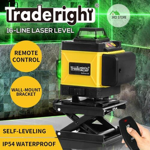 Laser Level Green Light 4D 16 Lines Auto Self Leveling 360Â° Rotary Cross Measure