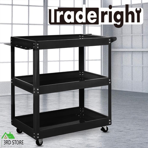 Traderight 3-Tier Tool Cart Trolley Toolbox Workshop Garage Storage Organizer