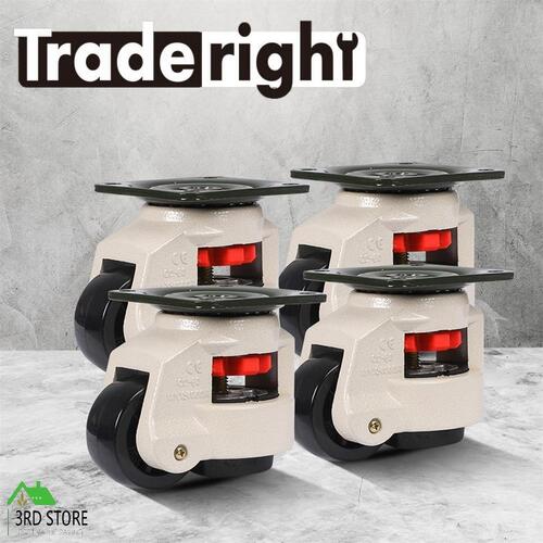 Leveling Casters Swivel Workbench Adjustable Wheel 1400KG Retractable GD80F 4PCS