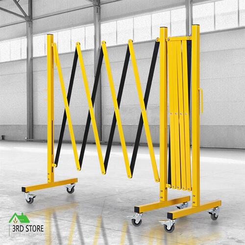 Expandable Portable Safety Barrier With Castors 510cm Retractable Isolation Fence