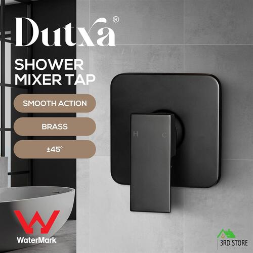 Dutxa Bathroom Shower Mixer Tap Brass Square Bath Tap faucet Wall Mounted Black