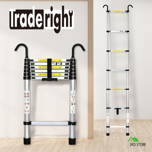Telescopic Ladder Step Aluminium Extension Portable MultiPurpose 3.8M