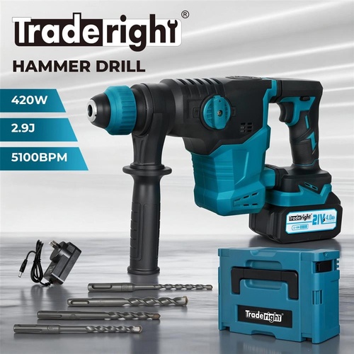 Traderight  21V Cordless Rotary Hammer Drill Tool Set