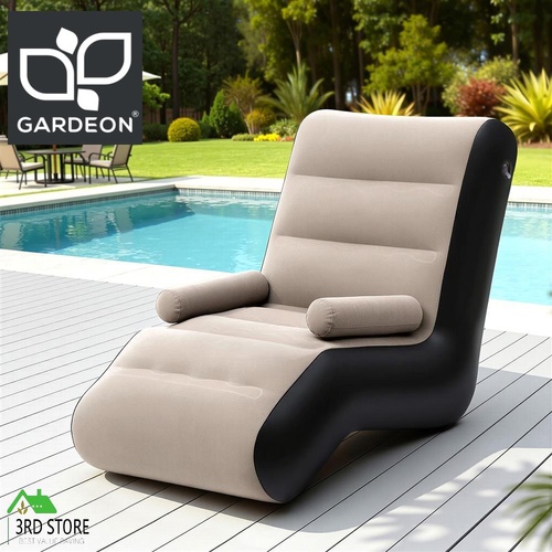 Gardeon Inflatable Chair Sun Lounger Blow Up Folding Air Chairs Sofa for Camping with Pump
