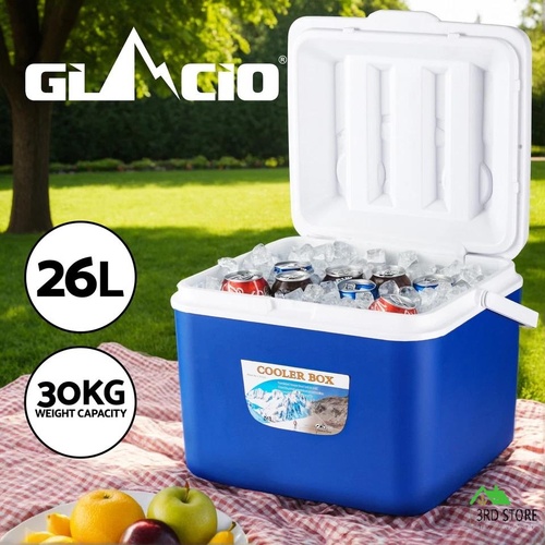 Glacio 26L Portable Ice Cooler Box Outdoor Camping Insulating Hard Cooler Chest