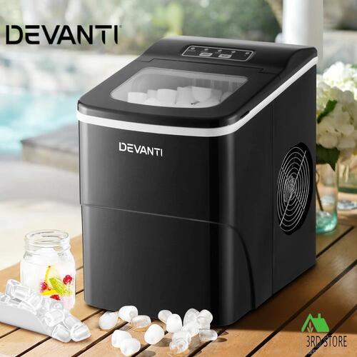 Devanti Ice Maker Machine Commercial Portable Ice Cube Tray Bar Countertop Party