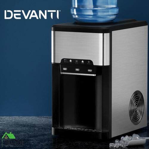 Devanti Ice Maker Machine 3 in Ice Cube Tray Water Dispenser Bar Countertop 20kg