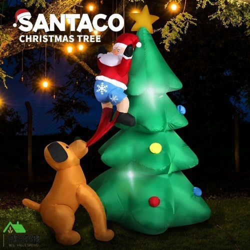 Inflatable Christmas Santa Snowman with LED Light Xmas Decoration Outdoor Type 1