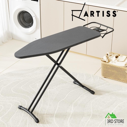 Artiss Ironing Board Foldable Cotton Cover Iron Rest Tray Folding Laundry Black