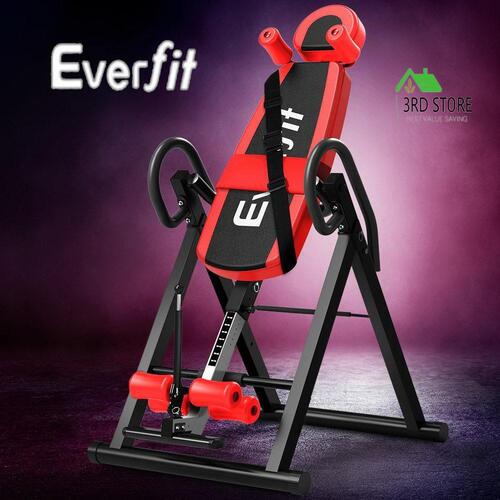 Everfit Inversion Table Tables Gravity Back Stretcher Foldable Home Fitness Gym
