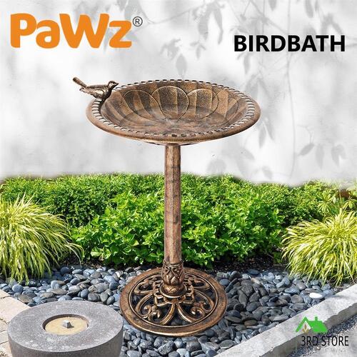 PaWz Bird Bath Feeder Feeding Food Station Outdoor Garden Birdbath Summer Yard