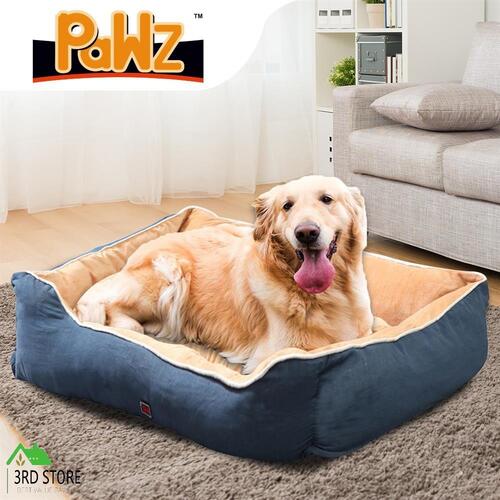 PawZ Deluxe Soft Pet Bed Mattress with Removable Cover Size XXX Large Blue