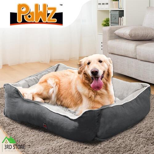 PaWz Pet Bed Dog Cat Pad Soft Cushion Blanket Kennel Warm Mat Large XXXL Grey