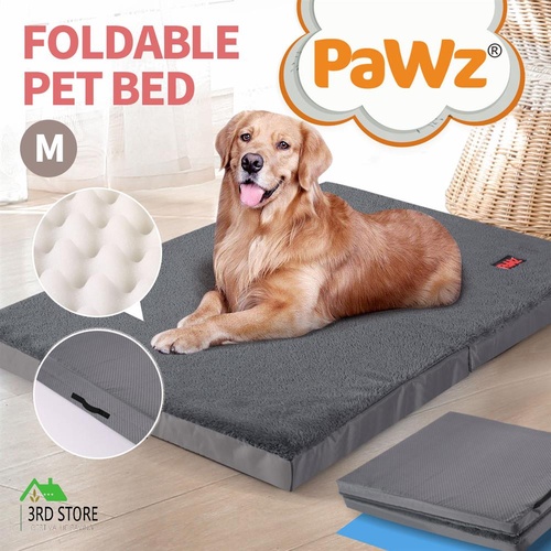 PaWz Pet Bed Foldable Dog Puppy Beds Cushion Pad Pads Soft Plush Cat Pillow M