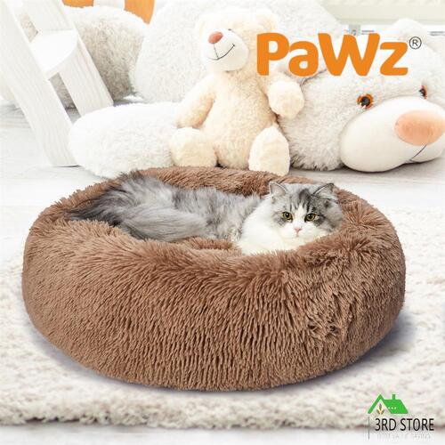 PaWz Pet Bed Donut Nest Calming Mat Soft Plush Kennel Cave Deep Sleeping XXL