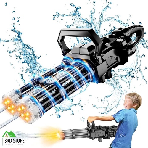 Gatling Electric Water Gun for Adults & Kids, Dual-Barrel, up to 15M