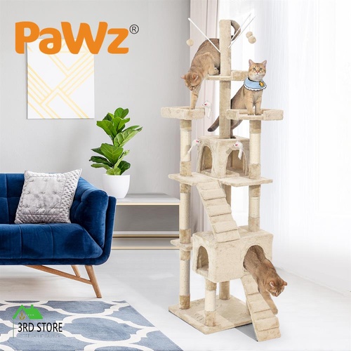 PaWz Pet Cat Tree Scratching Post Scratcher Trees Pole Gym Condo Furniture 2.1M