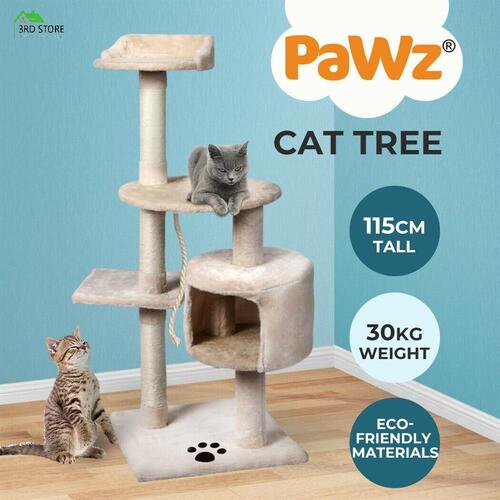 Pawz Cat Tree Scratching Post Scratcher Furniture Condo Tower House Trees 1.15m
