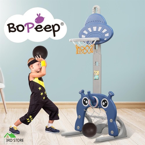 BoPeep Kids Basketball Hoop Set Stand Sports Gift Toys 5-in-1 Adjustable Height