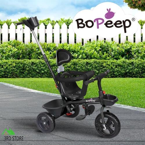 BoPeep Baby Walker Kid Tricycle Ride On Trike Bike Toddler Balance Bicycle Black
