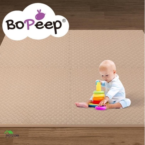 Bopeep Kids Play Mat Floor Baby Crawling Mats Waterproof Carpet Beige 120x120