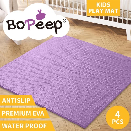 Bopeep Kids Play Mat Floor Baby Crawling Mats Foldable Waterproof Carpet Purple