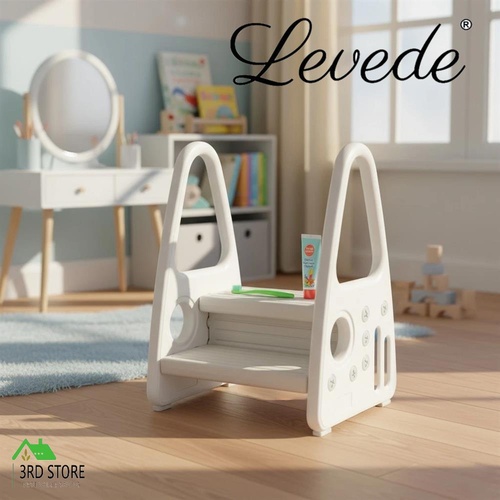 Levede Kids Step Stool Double Toddler Ladder Tower Standing Chair Foot Toilet
