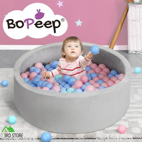 BoPeep Kids Balls Pit Baby Ocean Play Foam Pool Barrier Toy Padding Child Grey