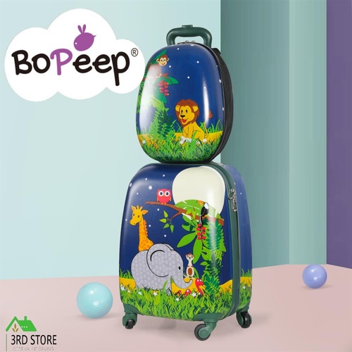 BoPeep 16''13'' 2PCS Kids Luggage Set Travel Suitcase Child Bag Backpack Jungle