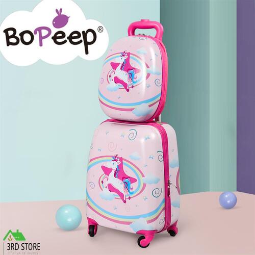 BoPeep 16''13'' 2PCS Kids Luggage Set Travel Suitcase Child Bag Backpack Unicorn