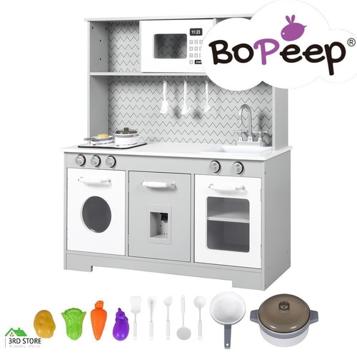 RETURNs BoPeep Kids Kitchen Play Set Wooden Toy Children Cooking Role Food Home Cookware