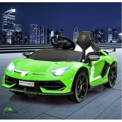 RETURNs Kids Ride On Car Lamborghini SVJ Licensed Electric Dual Motor Toy Remote Control