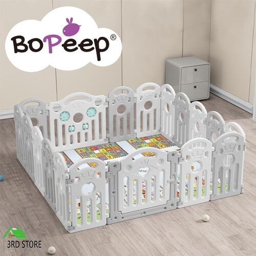 BoPeep Kids Playpen Baby Safety Gate Toddler Fence Child Play Game Toy 18 Panels